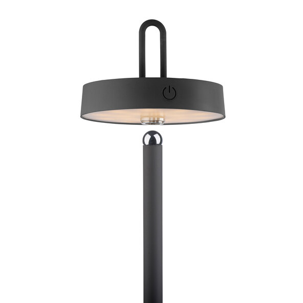 Moda LED oplaadbare vloerlamp met magnetische kop, zwart