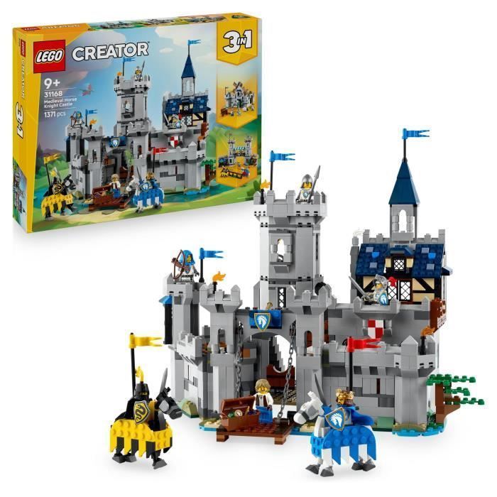 LEGO Creator 3 in 1 31168 Castello dei Cavalieri Medievali - Set di costruzioni per bambini dai 9 anni in su