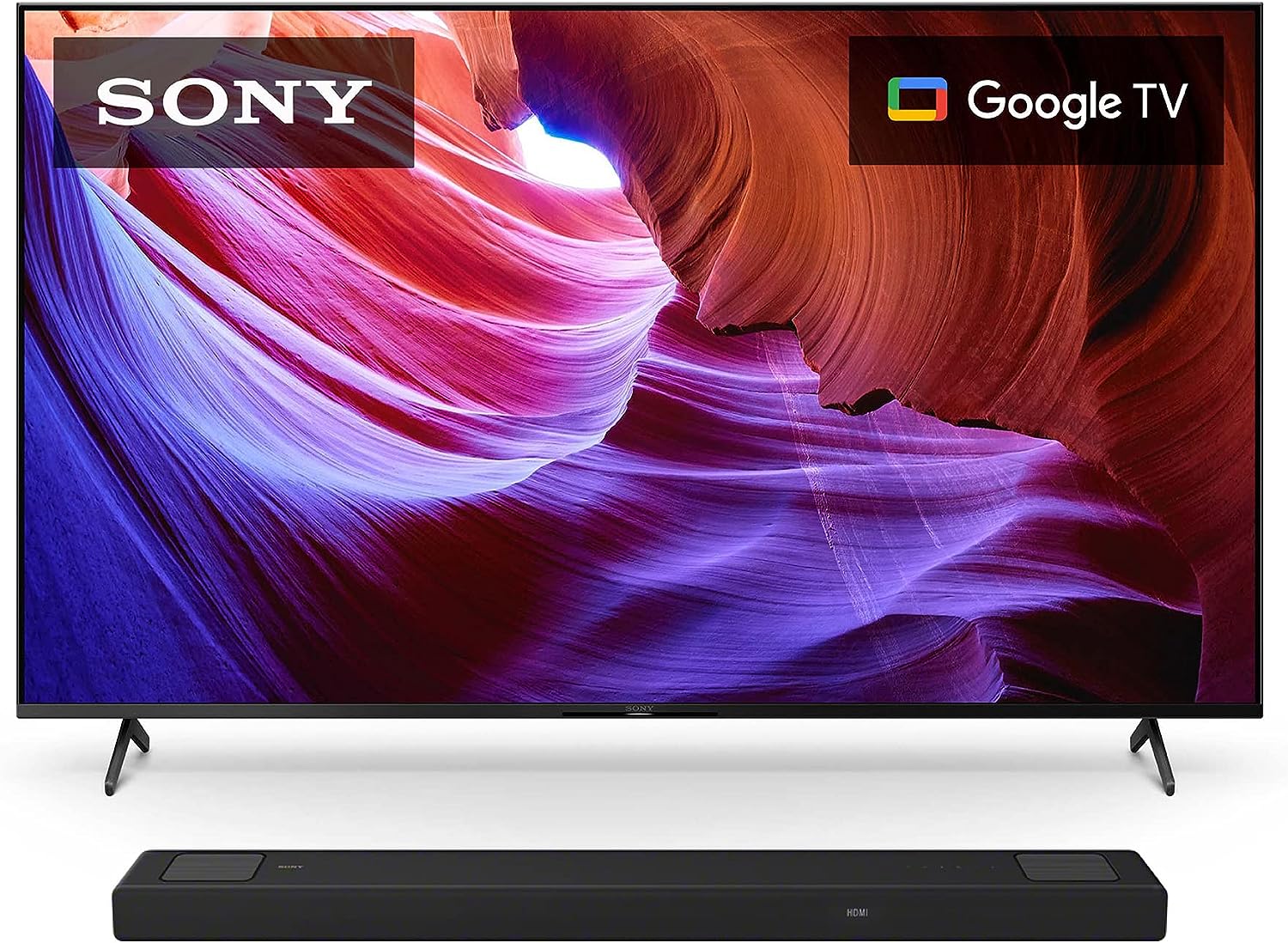 Sony 50-tums 4K Ultra HD-TV X85K-serien: LED Smart Google TV med Dolby Vision HDR och inbyggd uppdateringsfrekvens på 120 Hz KD50X85K – Senaste modellen, svart