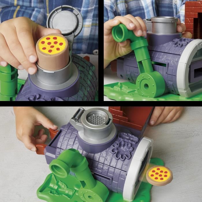 Set de plastilina Play-Doh: Horno lanzador de pizza de las Tortugas Ninja y set de plastilina para modelar.