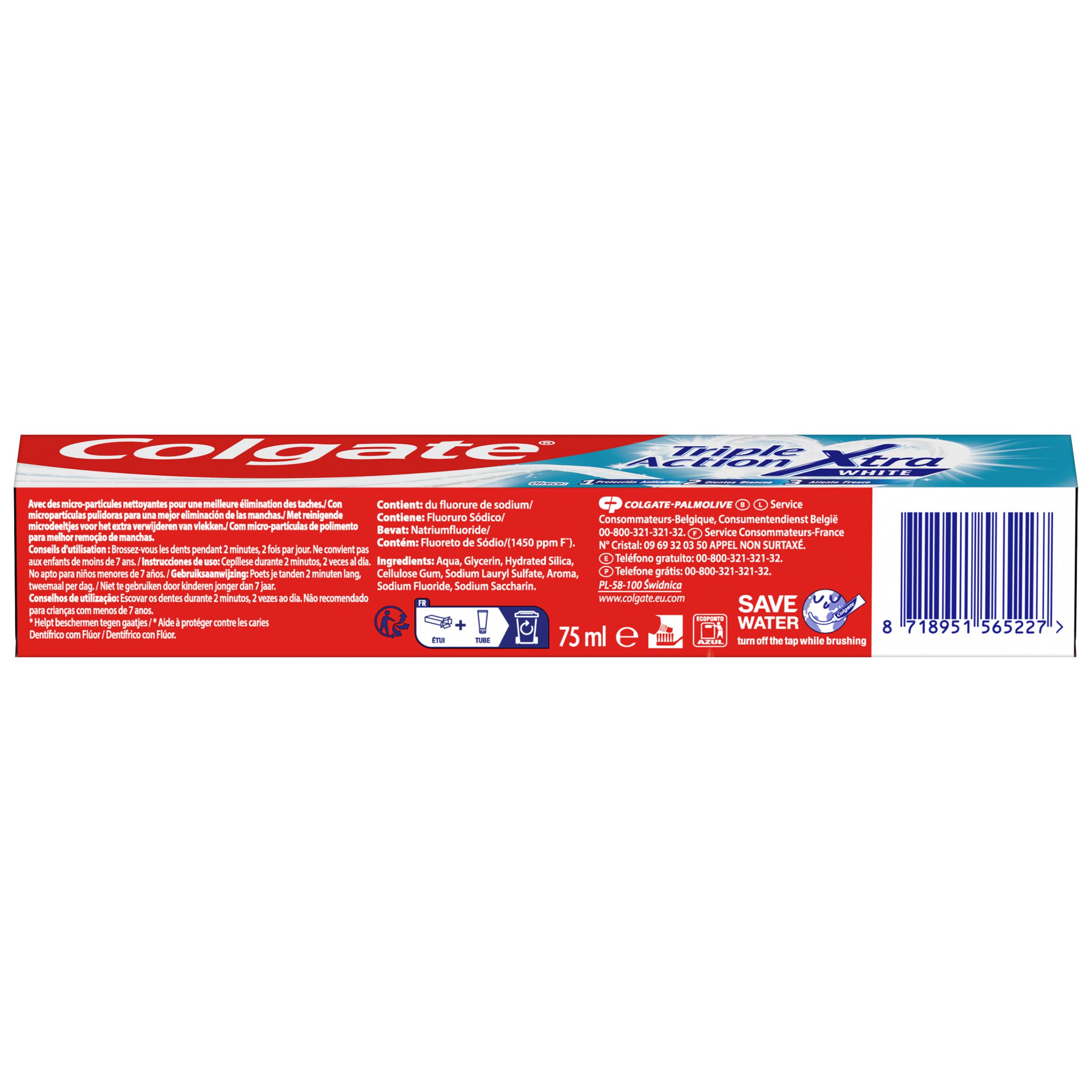Pasta za zube s trostrukim djelovanjem i ekstra bijelim zubima protiv karijesa Paste za zube i formule za zube