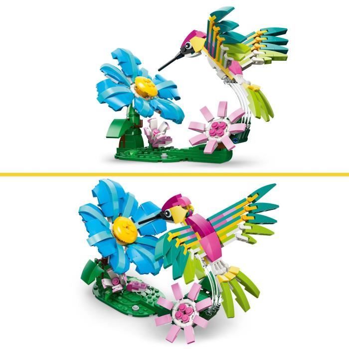 LEGO Creator 3-en-1 31384 Animaux Sauvages : le Colibri Coloré - Jeu de Construction 8 ans