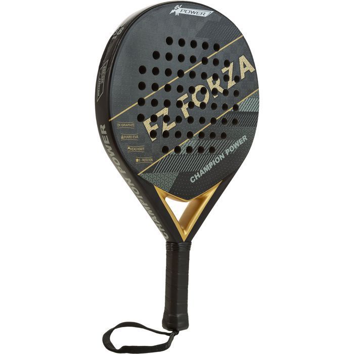 Padel racket - FZ FORZA - Champion Power - 18K Graphite 100% woven - Matte surface - Hard EVA foam - Diamond shape - Black