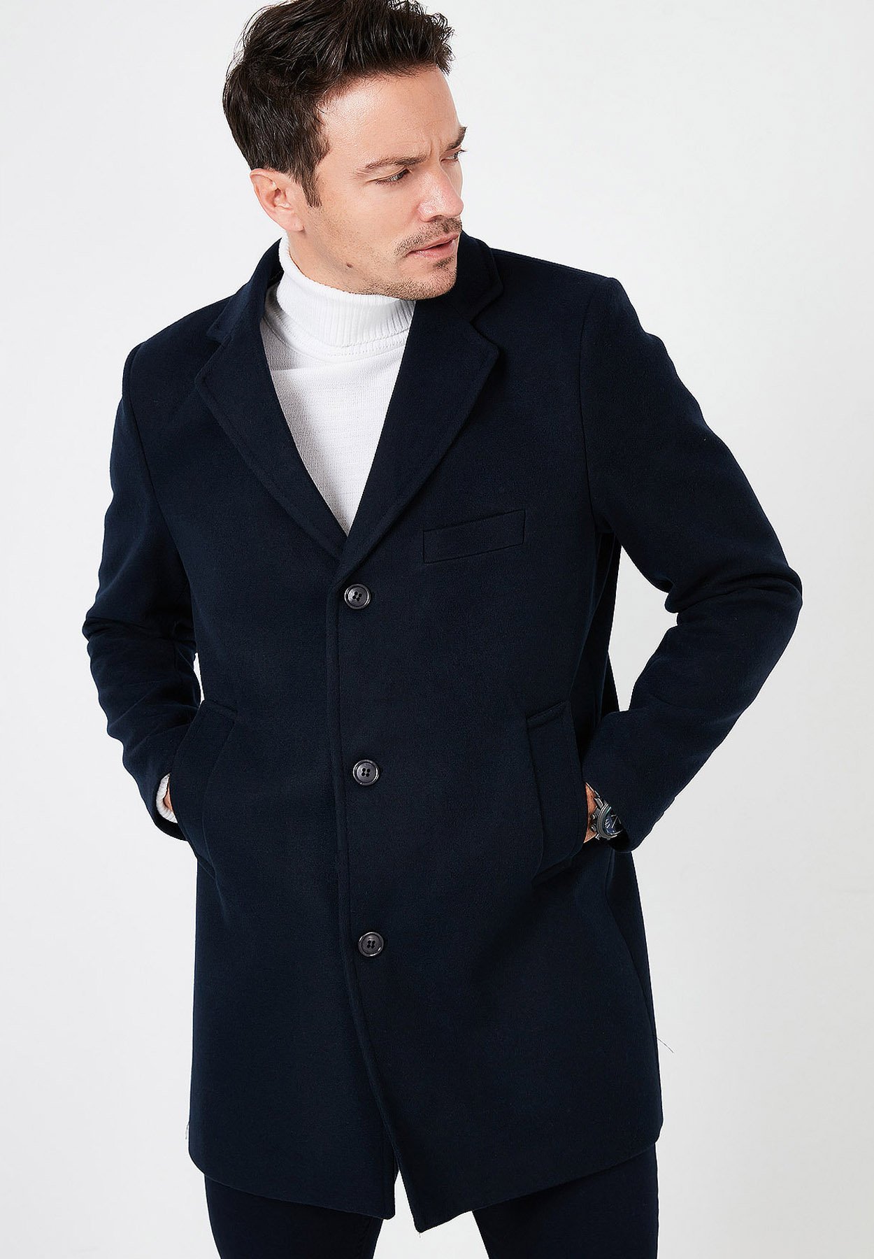 Buratti BUTTON-DOWN - Klassieke jas - marineblauw