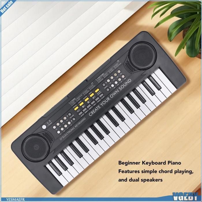 Teclado eletrônico Ashata de 37 teclas, brinquedo infantil com teclado de piano e quebra-cabeça.