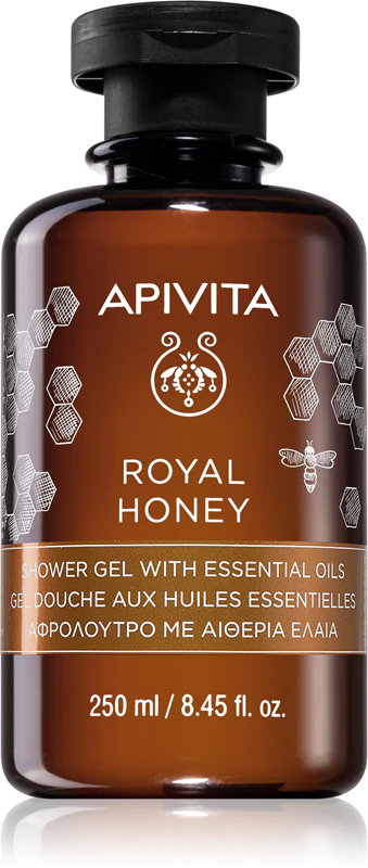 Gel de Banho Cremoso Apivita Royal Honey, gel de banho hidratante com óleos essenciais.