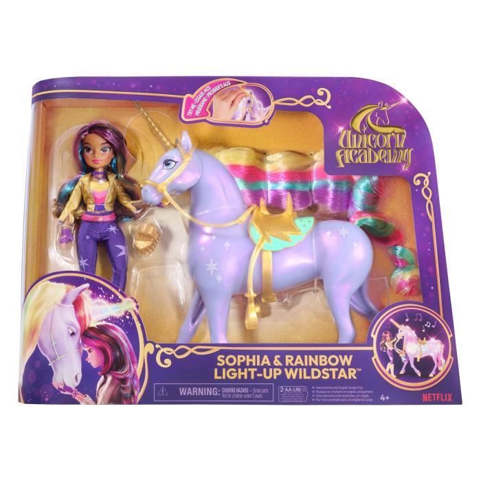 SPIN MASTER FUNCTIONAL UNICORN 28 CM WILDSTAR + 24 CM DOLL Unicorn Academy