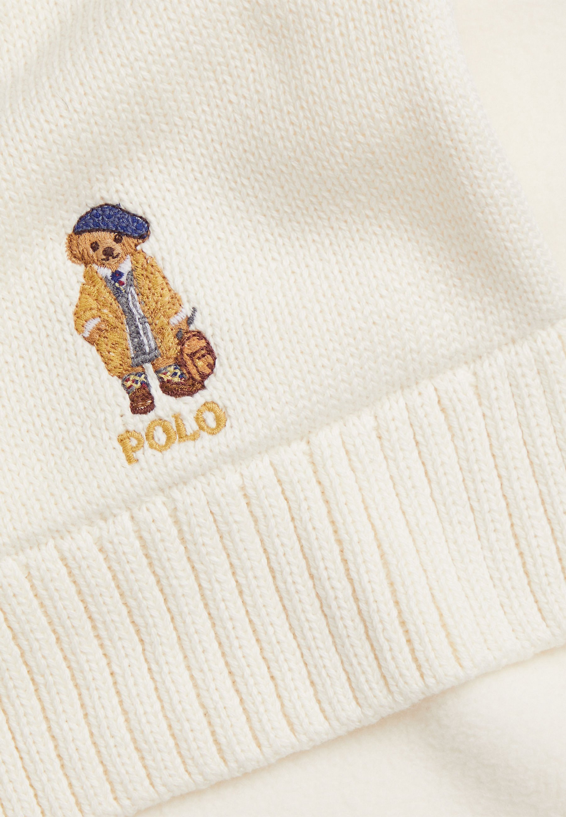 Écharpe unisexe en coton Polo Bear de Polo Ralph Lauren - Clubhouse Cream