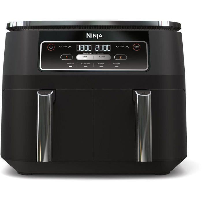Friggitrice ad aria NINJA - Foodi AF200EU - Capacità 7,6 litri - Doppio serbatoio - 4 programmi di cottura - 2400 W
