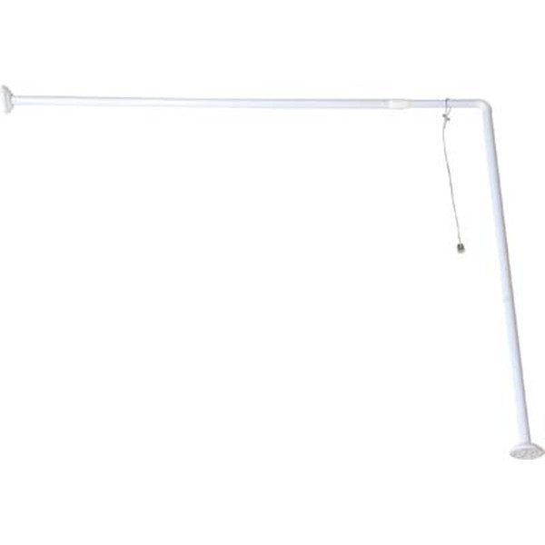 Uchwyt do zasłon prysznicowych 94-180 cm Aluminiowy Biały