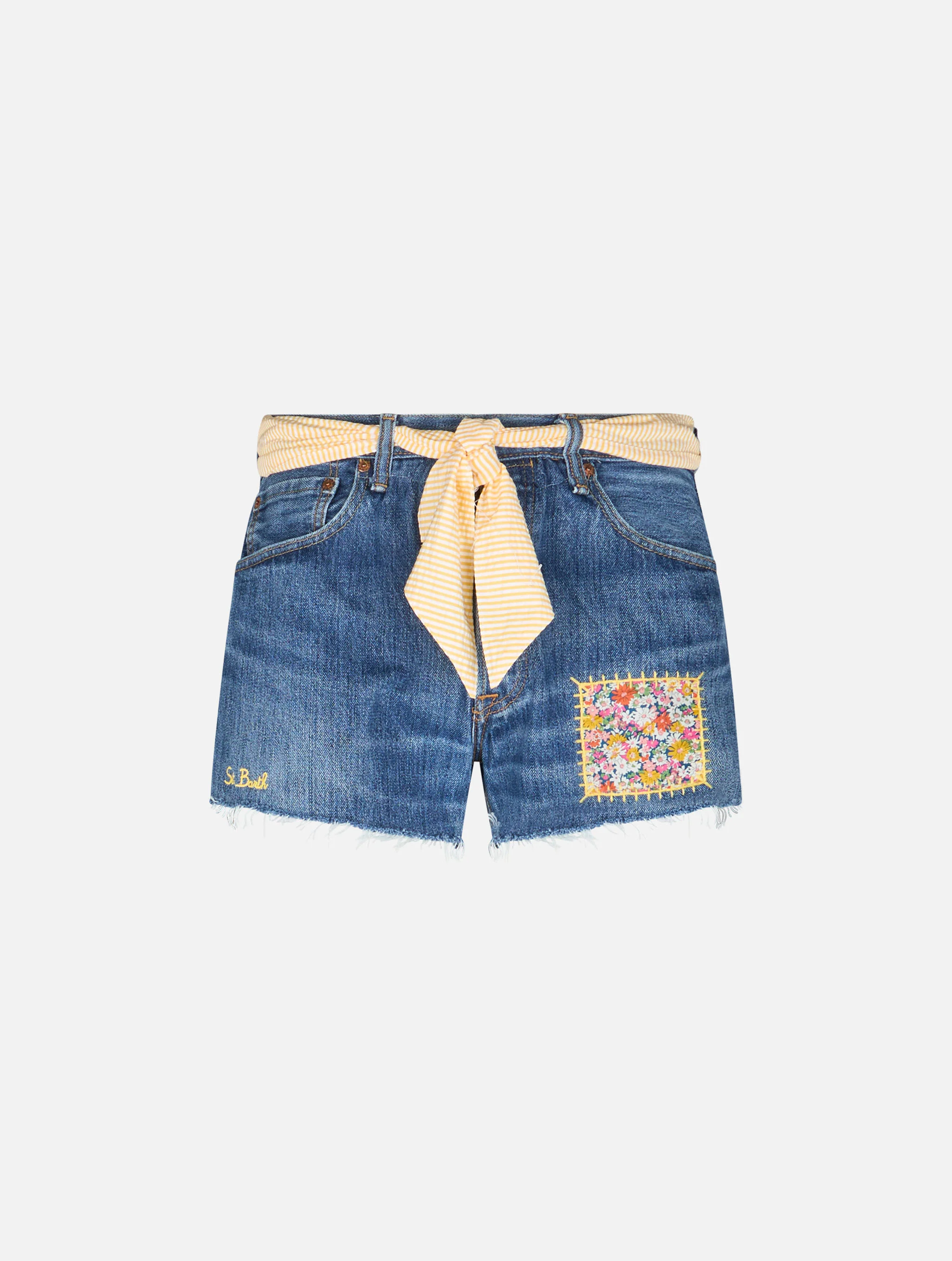 Dames Libby denim shorts | Gemaakt met Liberty-stof