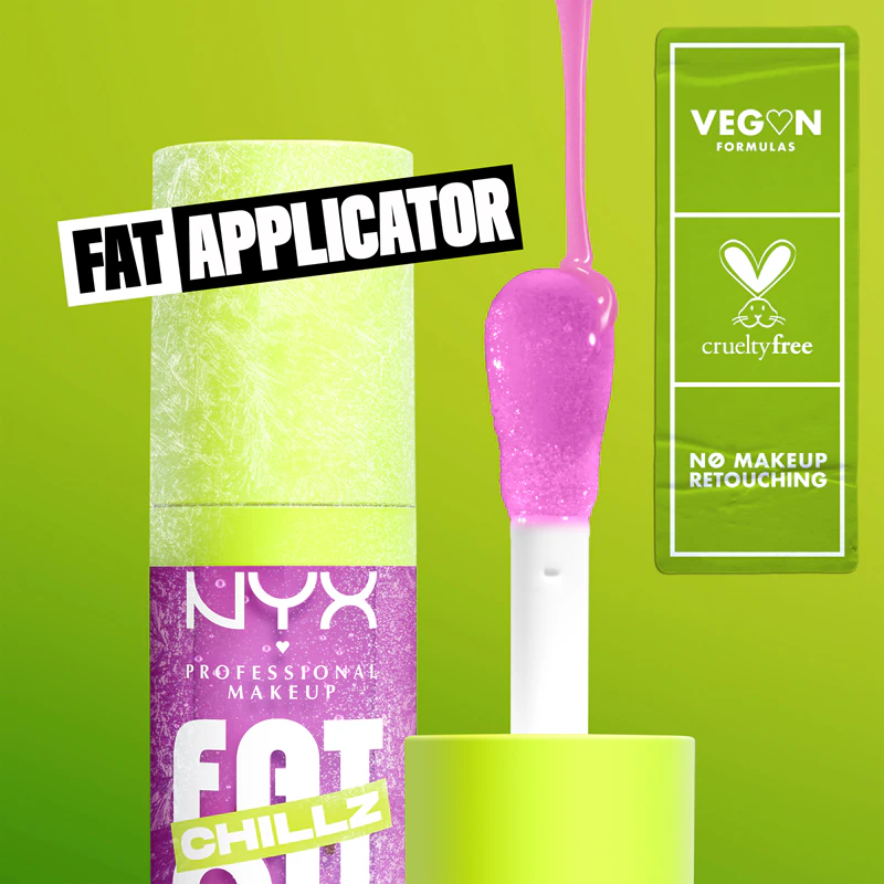 Óleo labial NYX Professional Makeup Fat Oil Chillz com efeito refrescante.
