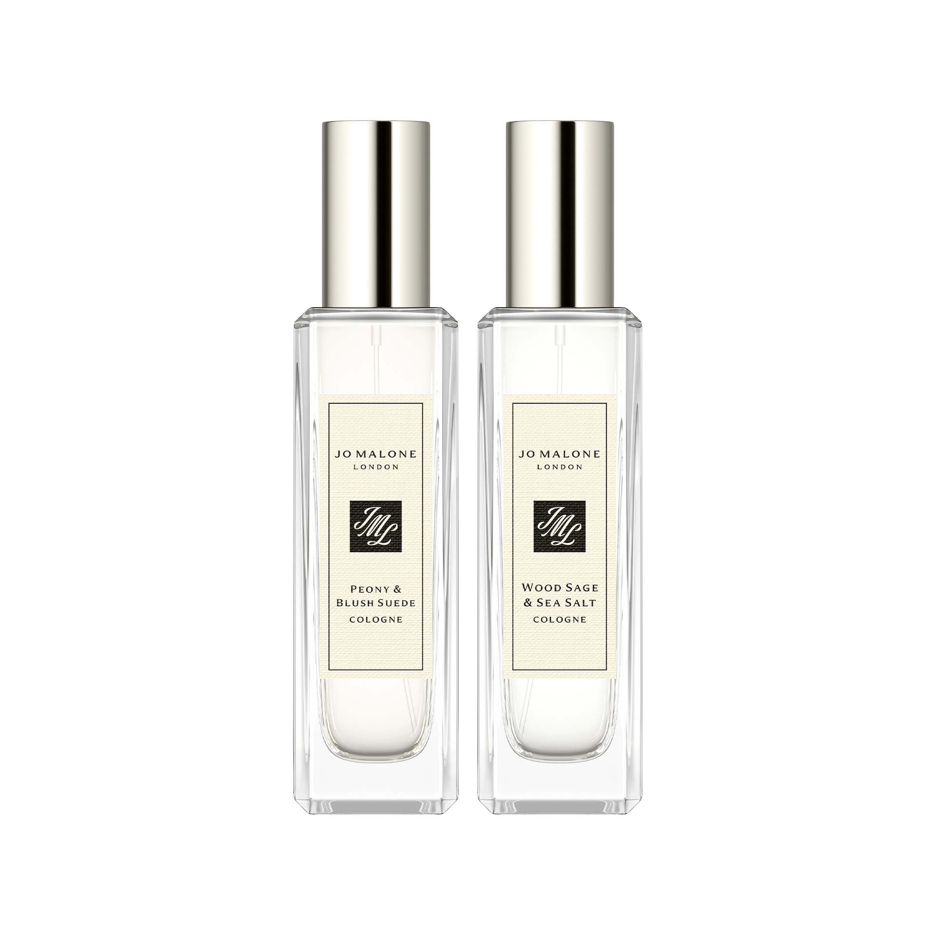 Duo de arome cu colonie Peony & Blush Suede + Wood Sage & Sea Salt 2 x 30 ml - Jo Malone London
