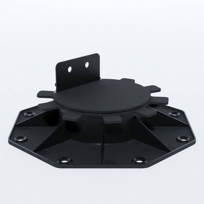 Verpakking van 50 voetstukken 30-60 mm voor houten en composiet terrasplanken - L: 151 mm - B: 151 mm - Zwart