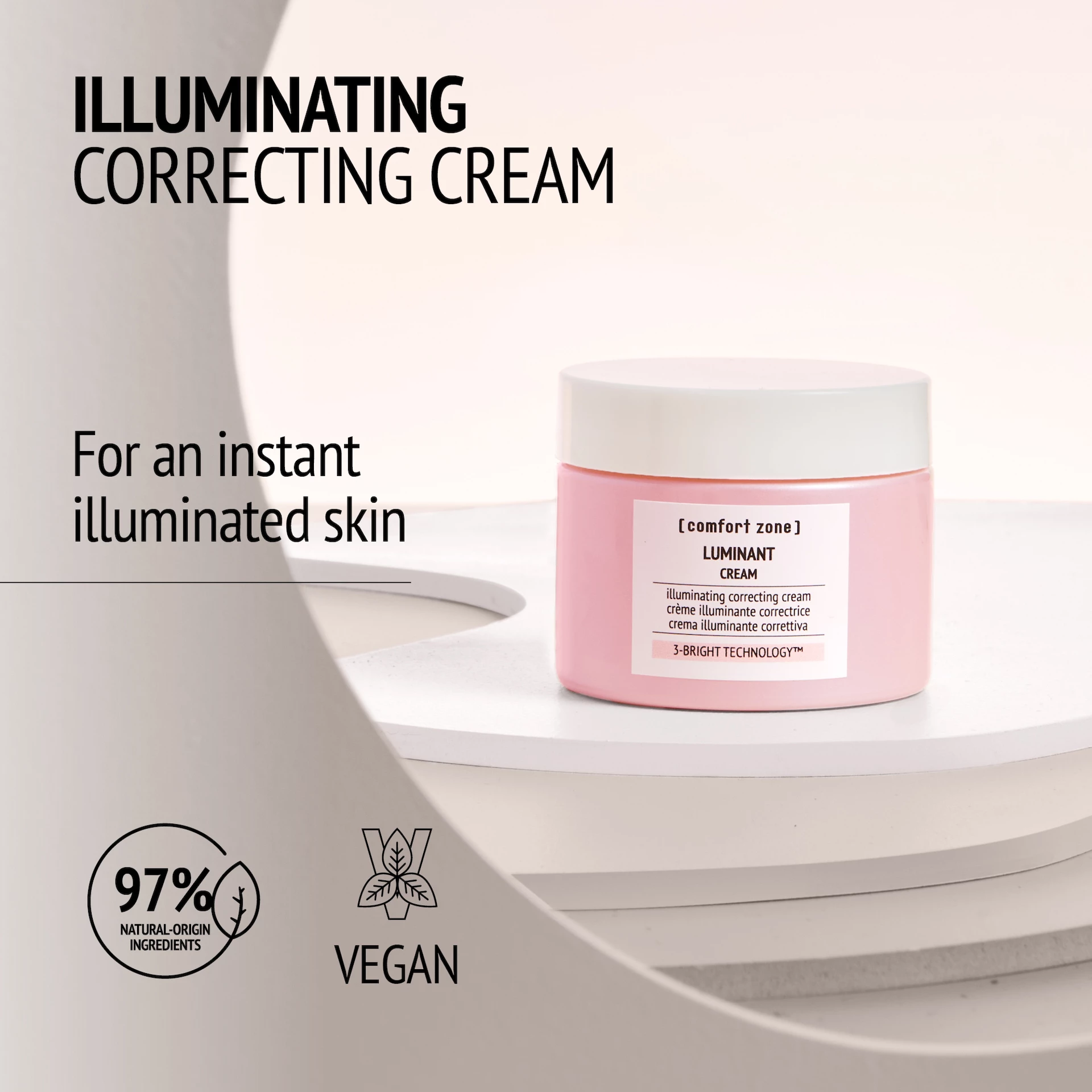Luminant ragyogást fokozó korrekciós krém 60 ml - Comfort Zone
