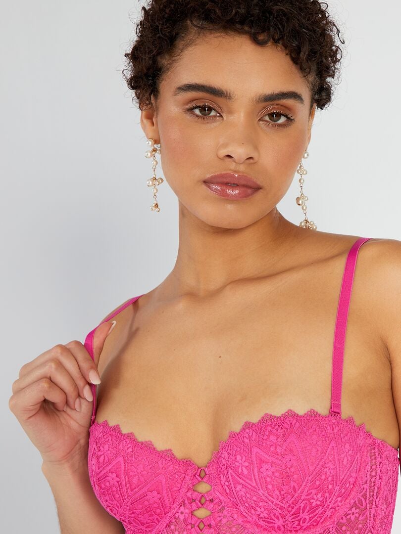Sutiã bustiê de renda - ROSA