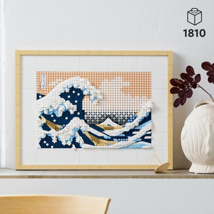 LEGO® ART 31208 Hokusai – La Grande Vague, Décoration Murale Japonaise, Loisir Créatif, Adultes