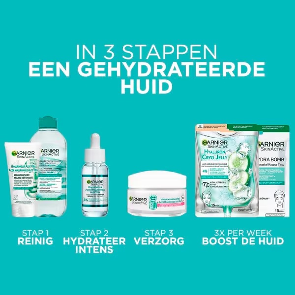 Garnier SkinActive Cryo Jelly sejas maska pret nogurumu ar hialuronskābi<br>