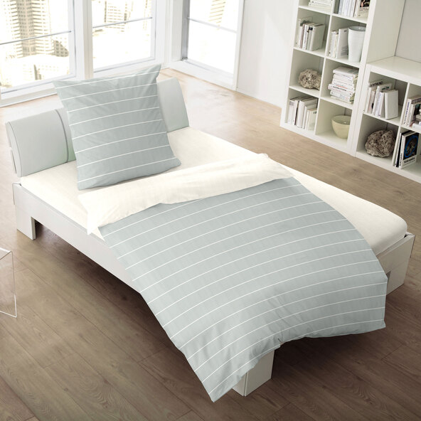 Hemp bed linen, approx. 135 x 200 cm, green