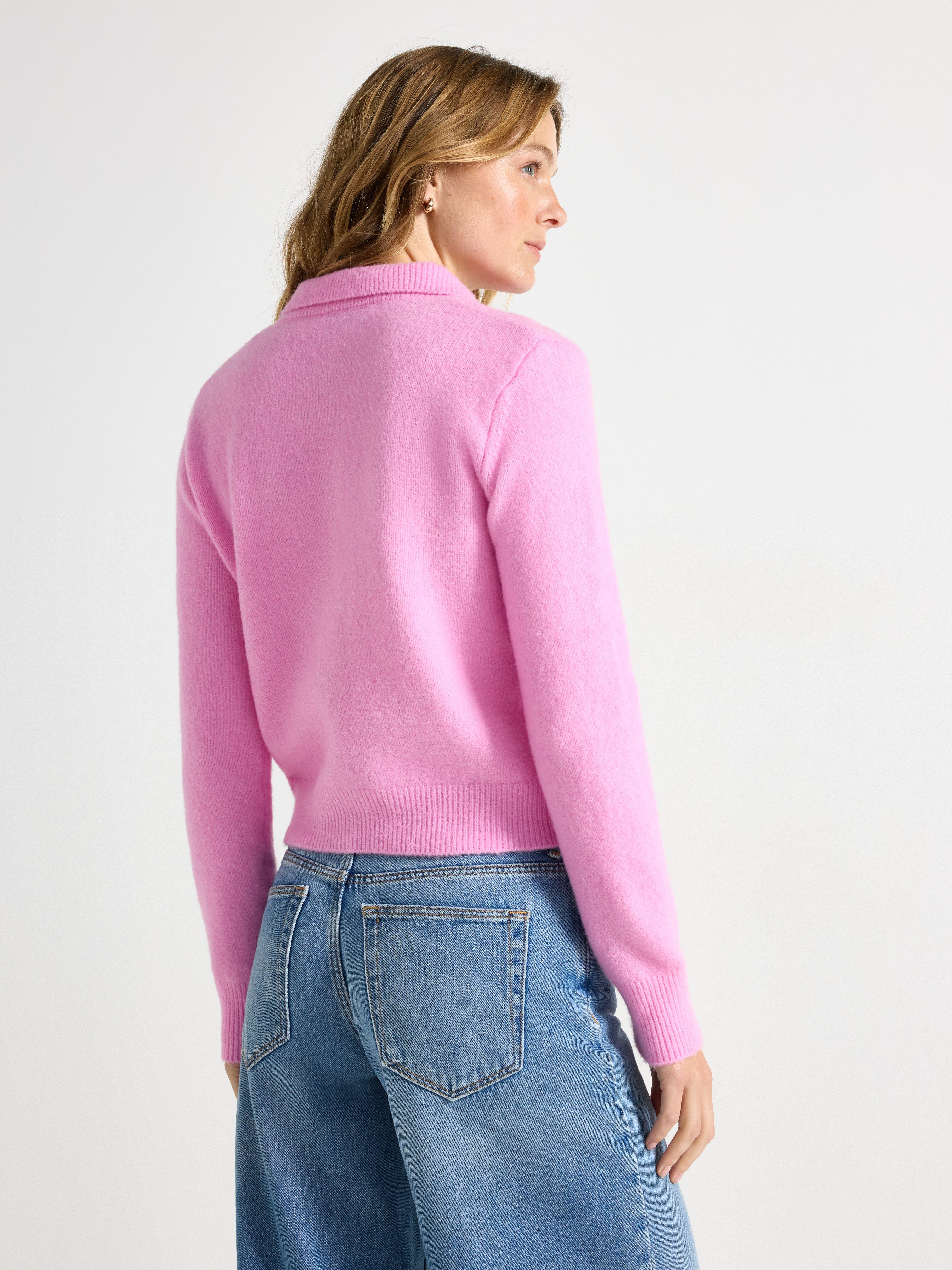 Stickad cardigan Light Lilac