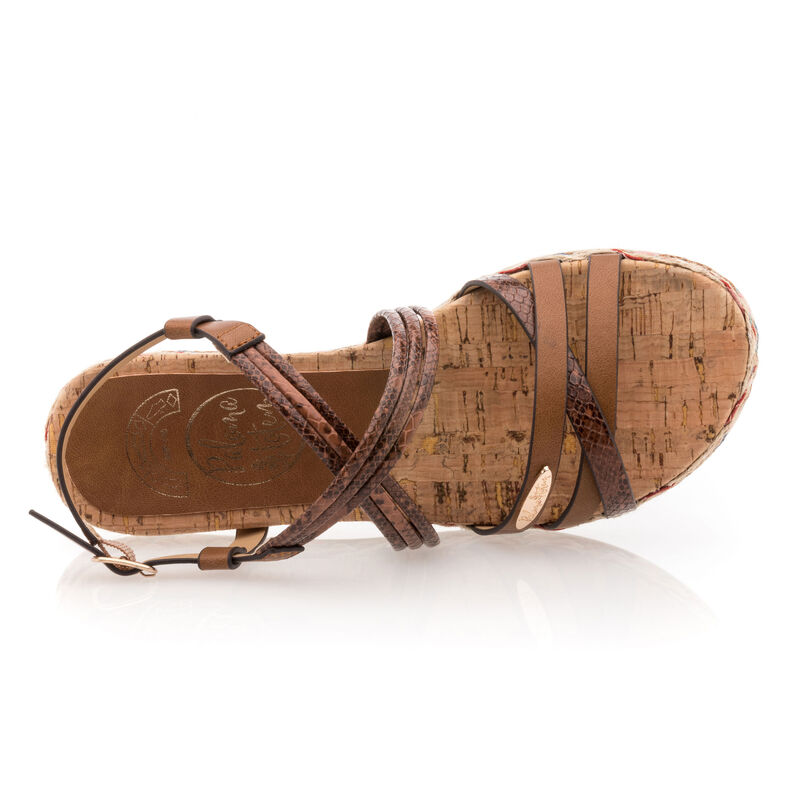 Braune Damensandalen / Zehenfreie Schuhe