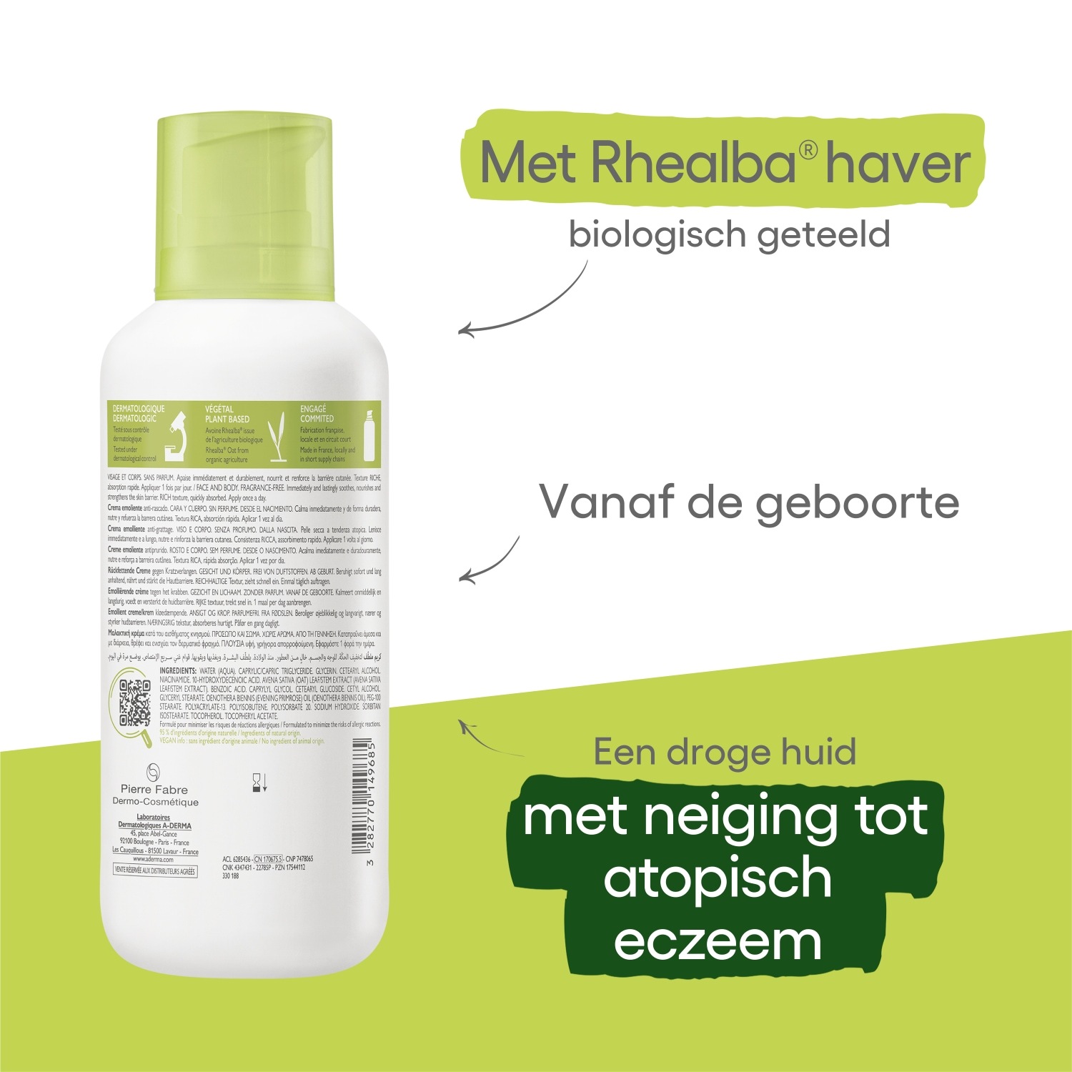 A-DERMA krema za tijelo Exomega Control hidratantna krema - 50 ml