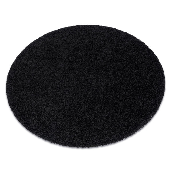 Dywan SOFFI koło shaggy 5cm czarny koło 80 cm