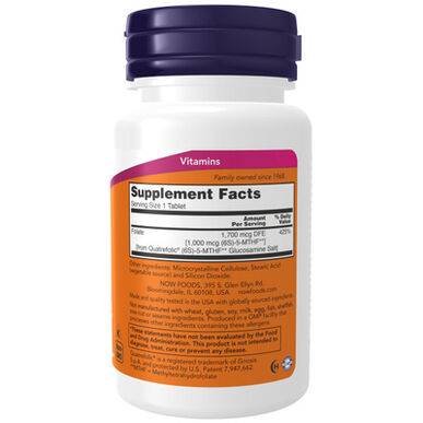 Now Supplement koentsyymi B-vitamiini metyylifolaatti 90 tablettia 90 tablettia