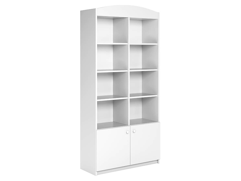 Regał Babydreams 90 cm z 2 drzwiami i 8 półkami biały