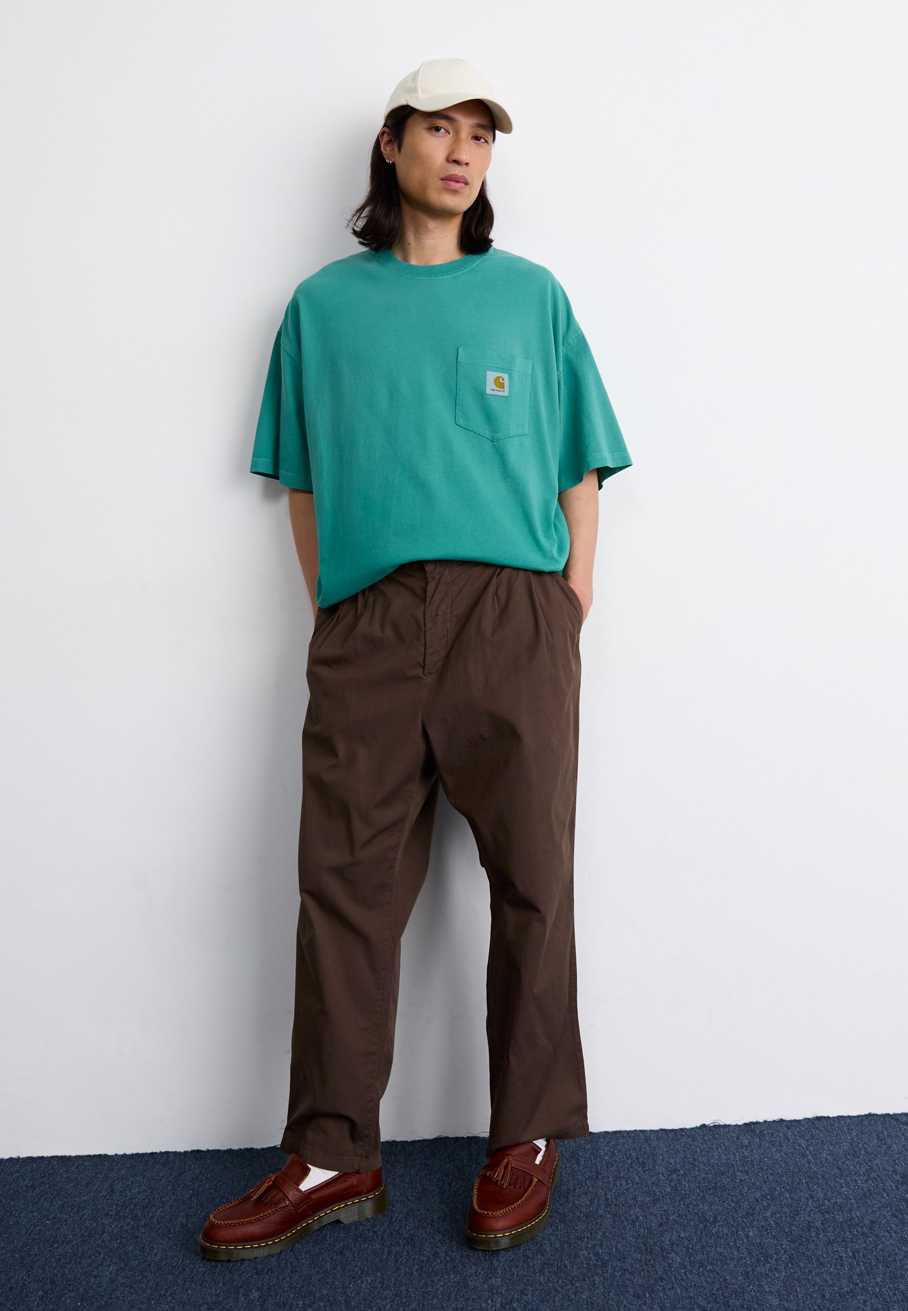 Carhartt WIP EVAN PANT - Broek - vitola kledingstuk geverfd