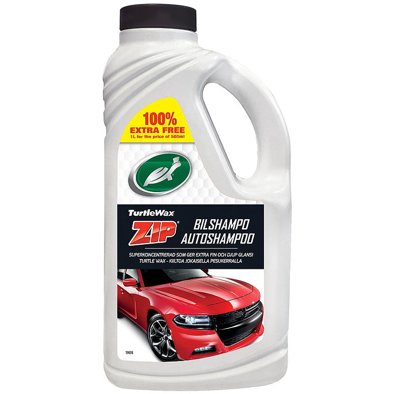 Champú para coches Turtle 1 l con cremallera, cera Turtle