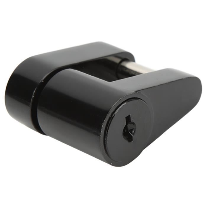 Candado para enganche de remolque - TBEST - Negro - Aleación de zinc - Antirrobo - 2 llaves