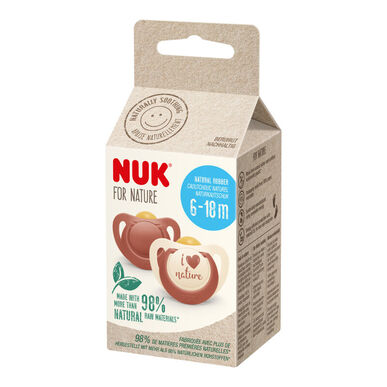 Nuk lateksiniai čiulptukai „Nature“ 6-18 mėn. 2 vnt. 2 vnt.