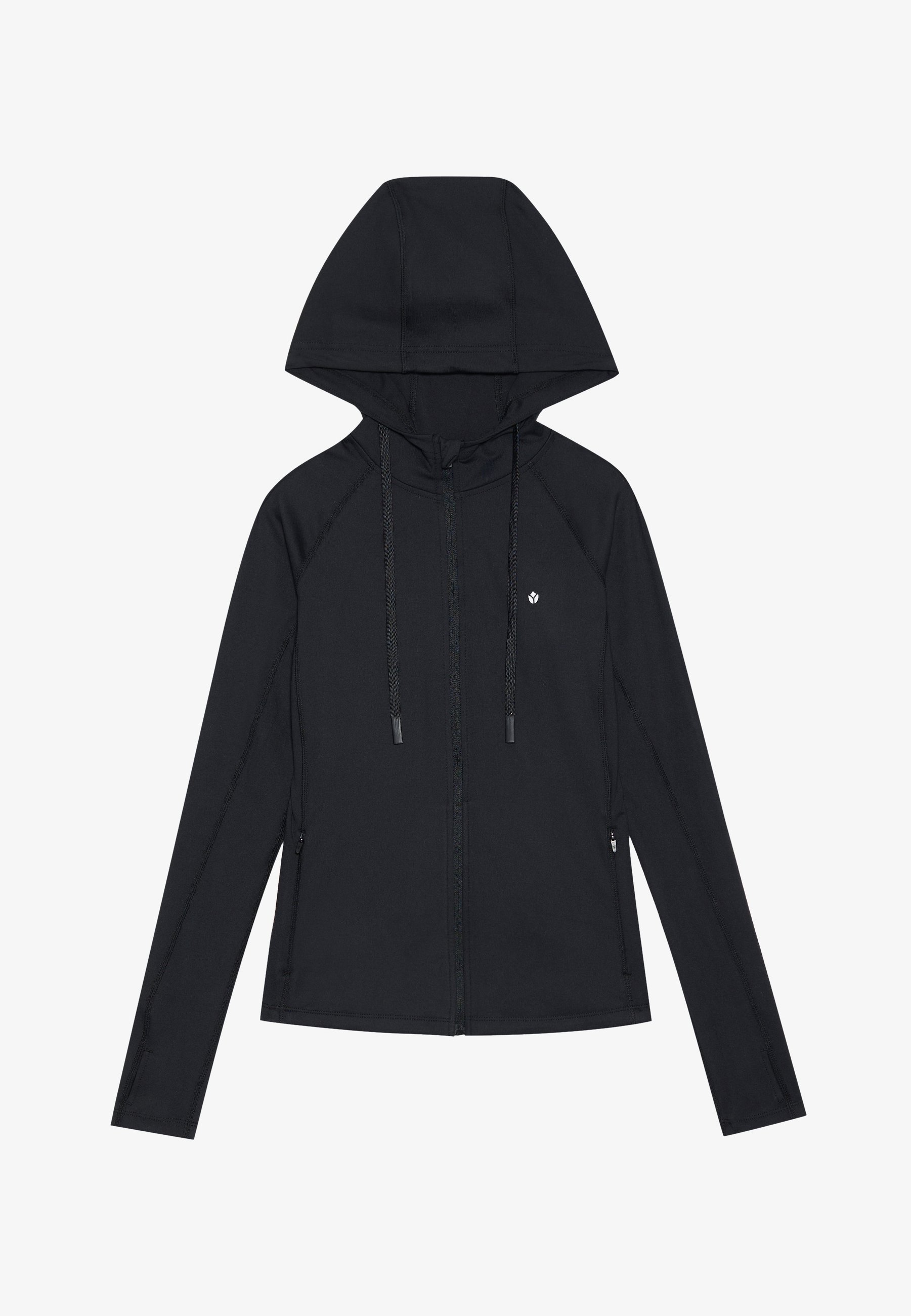 Even&Odd Active Sport-Sweatshirt mit Kapuze und Reißverschluss – Schwarz