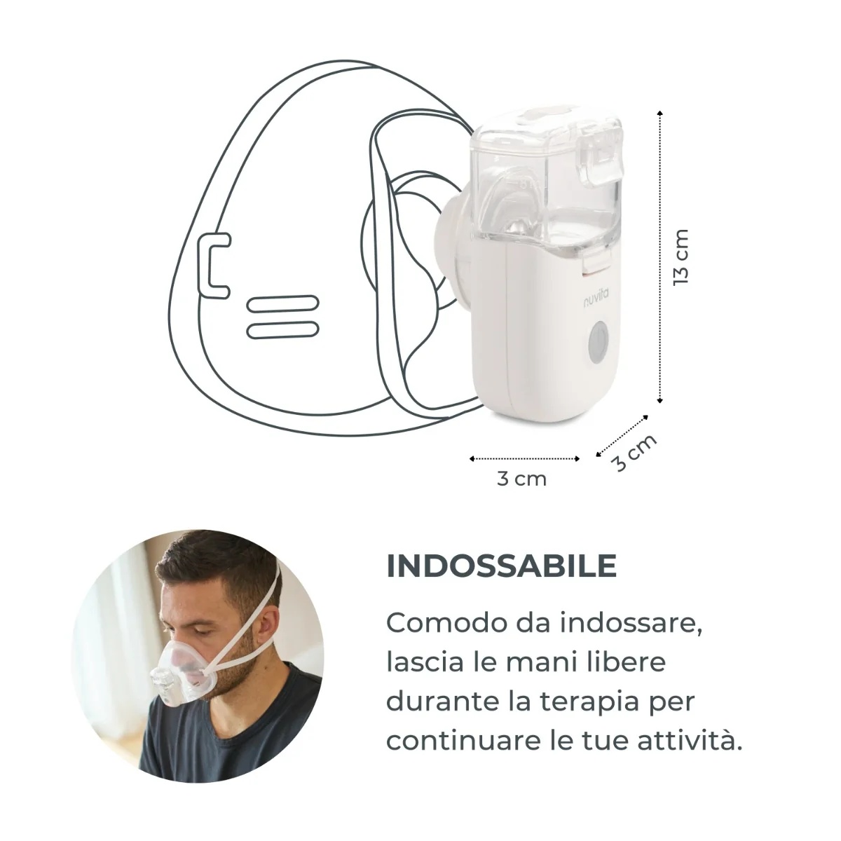NUVITA Nuvita Aerosol Mesh draagbaar handapparaat