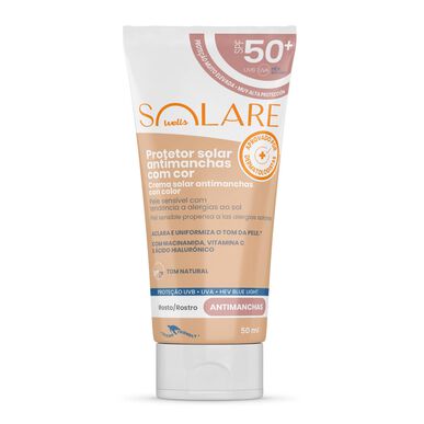 Solare Wells tonirana krema za sunčanje za lice protiv tamnih mrlja SPF50 50 ml