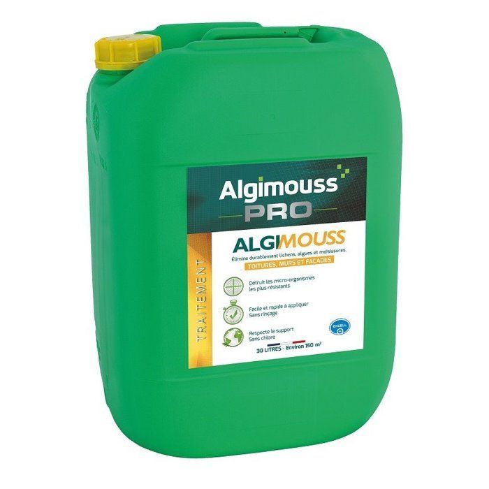 Algimouss Tratamento Curativo e Preventivo para Telhados, Paredes e Fachadas 30 L - 001004 Algimouss