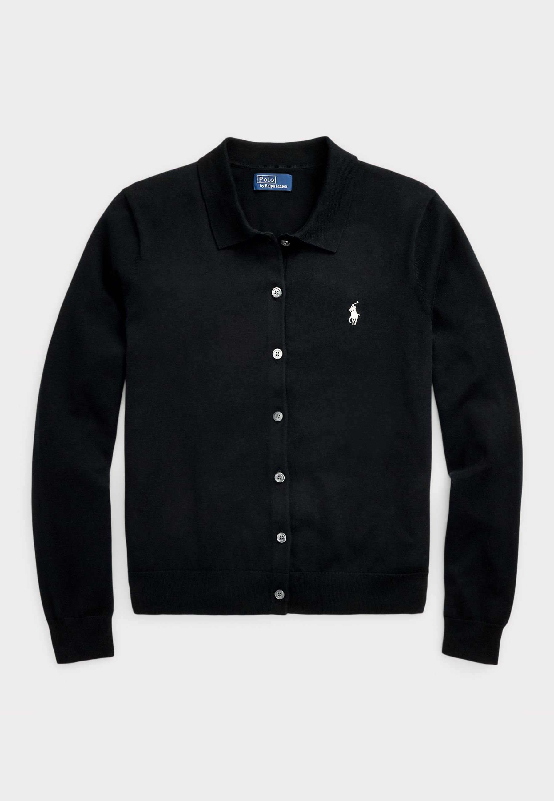 Polo Ralph Lauren POLO COLLAR BUTTONED CARDIGAN - Kardigan - polo čierna