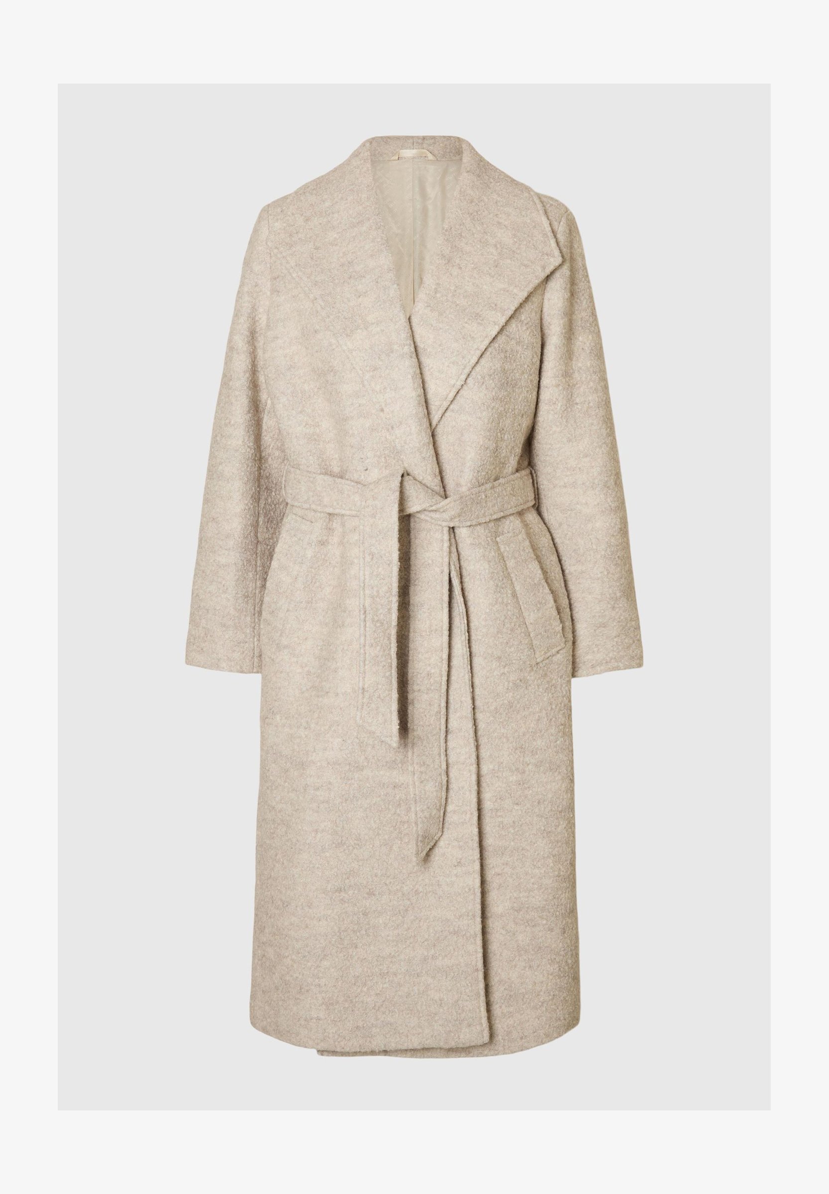 Femme Selected SLFROSA BOUCLE NOOS - Manteau classique - détail coquillage sable : chiné