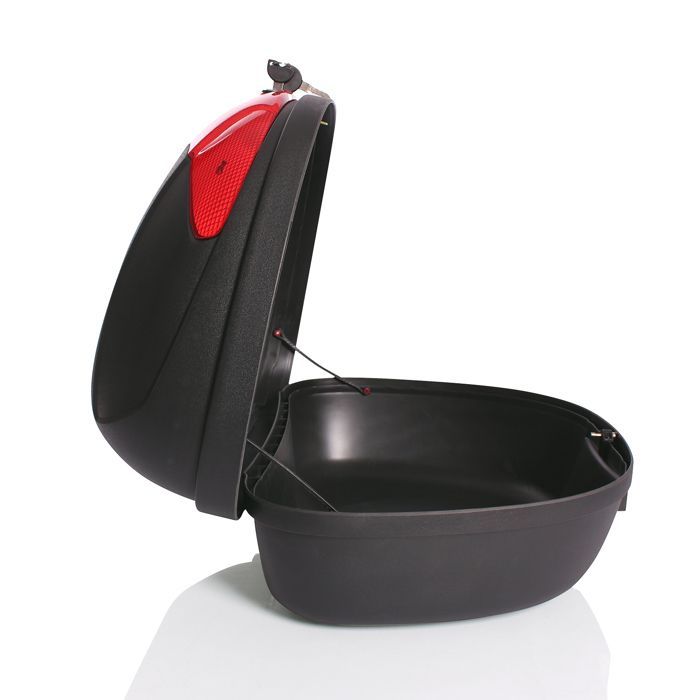 Maleta trasera para motocicleta TRESKO® XXL de 48 litros: capacidad para 2 cascos, montaje rápido, resistente a salpicaduras, para motocicletas, scooters, ciclomotores y quads.