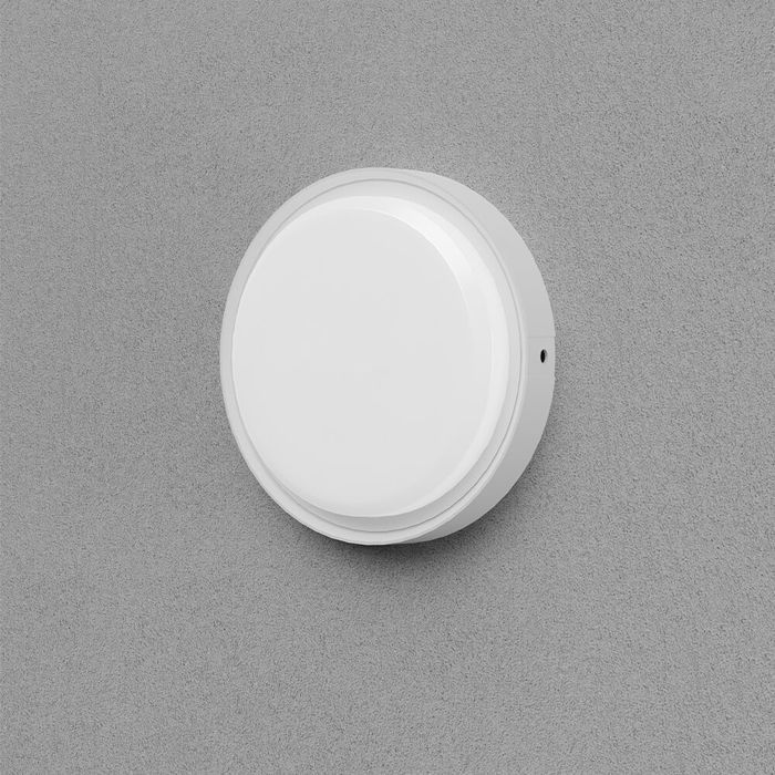Applique da esterno a LED da 18 W con rilevatore di microonde IP65, colore bianco.