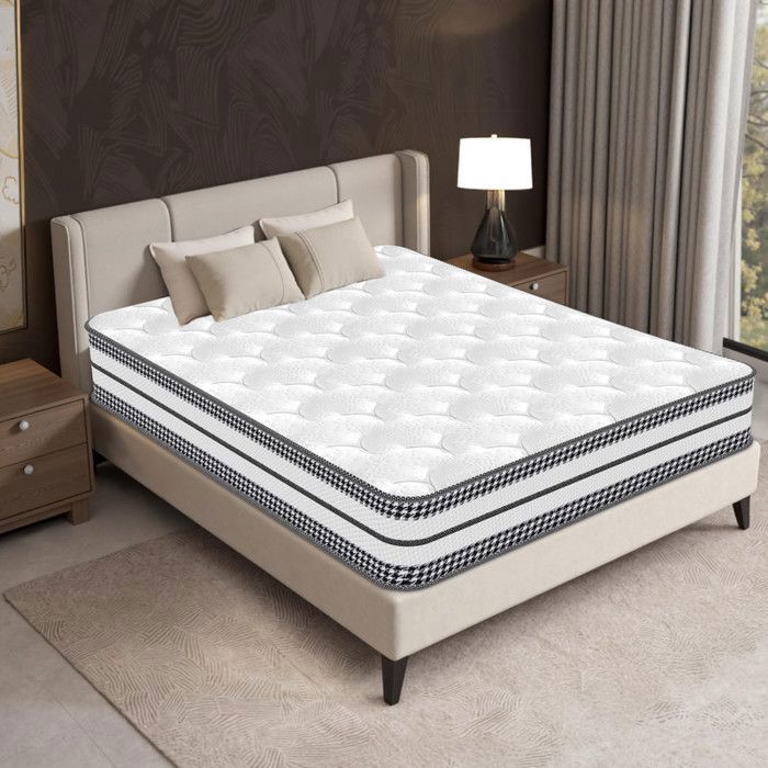 Colchón de lujo de 90x200 cm, espuma de alta resiliencia + látex azul - Reversible - 26 cm de grosor - Ergonómico - Hipoalergénico - Oeko-Tex
