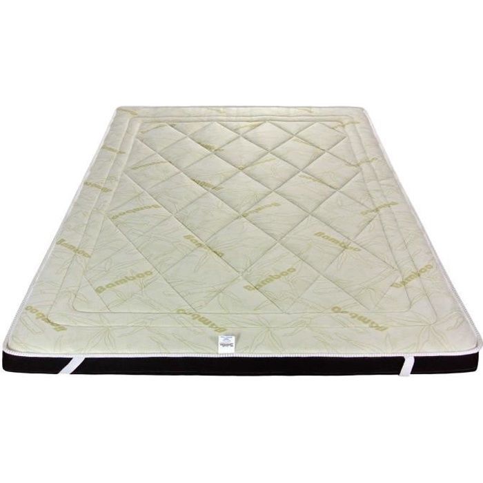 Bamboo Mattress Topper 160x200 cm - Memory Foam - 8 cm Thick - Optimal Quality