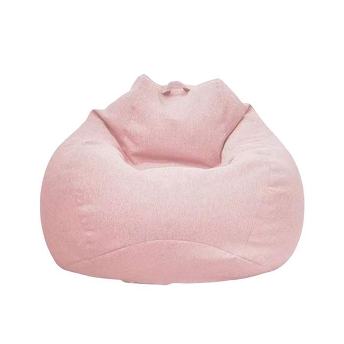 Pouf Poire Adulte 80 x 90cm - Rose - Housse de Pouf Poire Enfants Fauteuils Poire pour Salon Géant en Tissu(sans Remplissage)