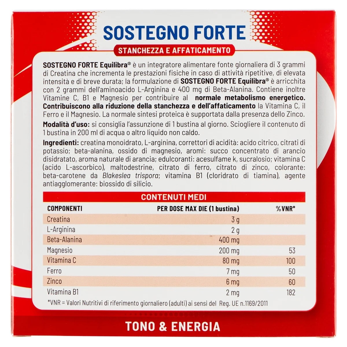 EQUILIBRA Equilibra Strong Support 22 sachets Complément alimentaire contre la fatigue et l'épuisement