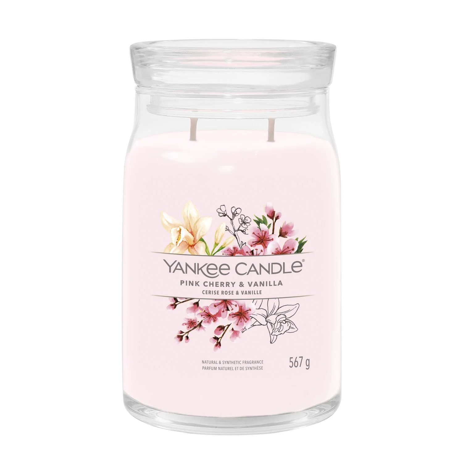 Signature Jar Candles Pink Cherry & Vanilla - Candela Profumata