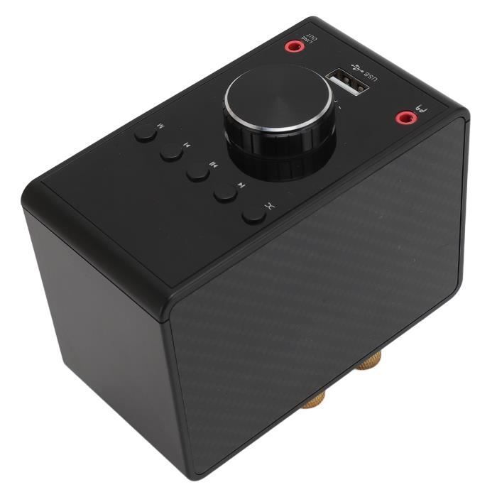 Amplificador Bluetooth - VVIKIZY - 200W - Sonido estéreo HiFi - Bluetooth 5.0 - Negro compacto