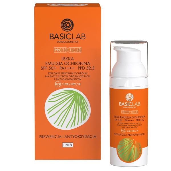 BasicLab lysbeskyttende emulsjon SPF50+ PPD:52,3 50ml