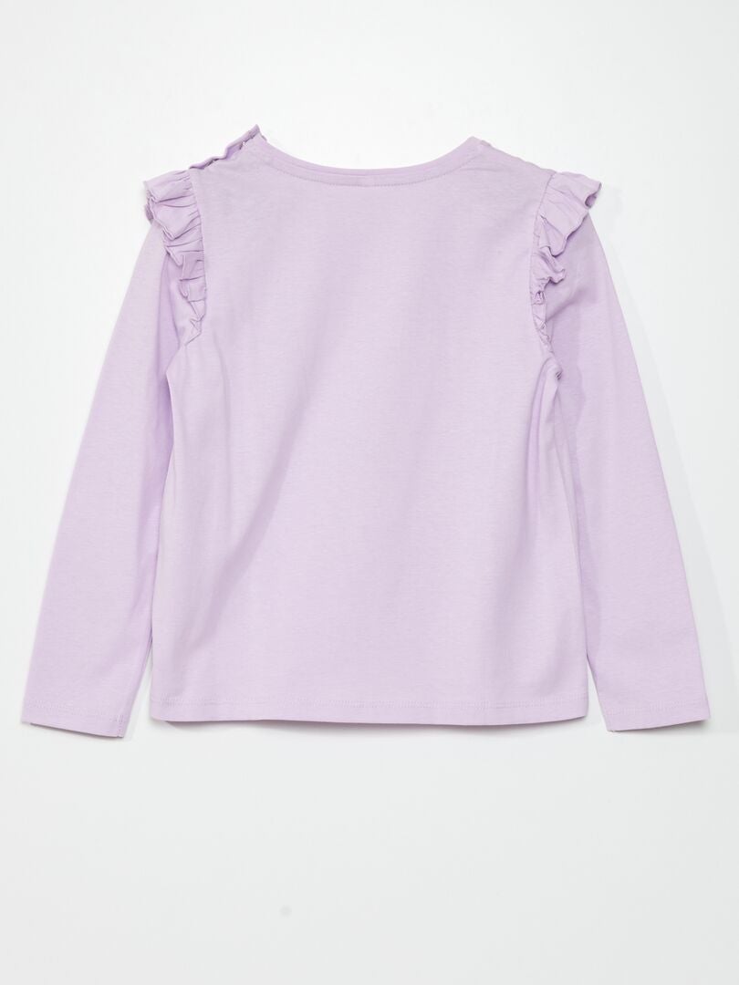 Camiseta de manga larga con volantes de Disney - BLANCA