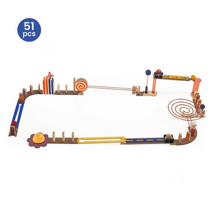 Bouwset - DJECO - Zig & Go Junior: Racer - Unisex - Meerkleurig - Hout